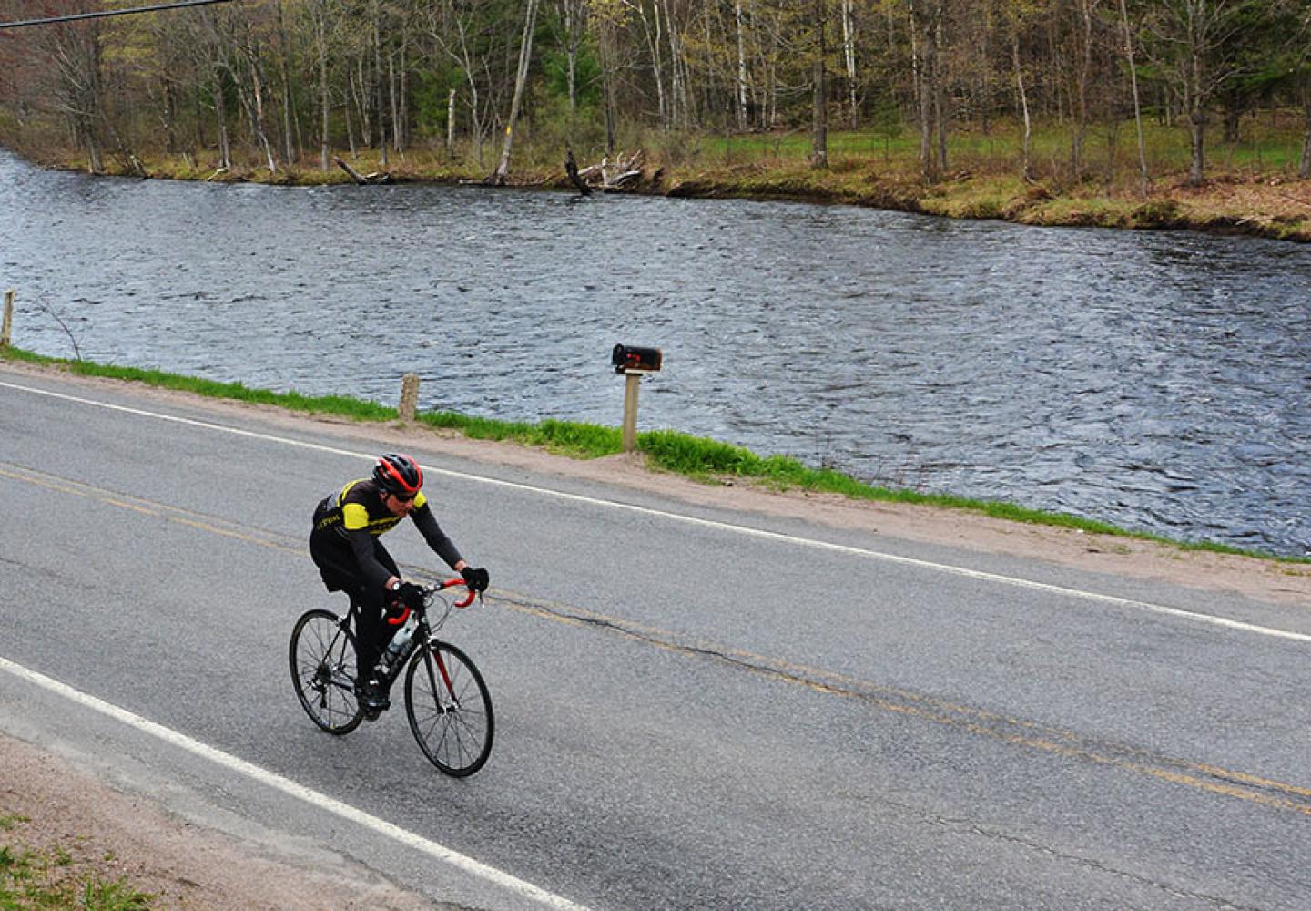 Cycling along the Salmon River is fabulous in Franklin County.