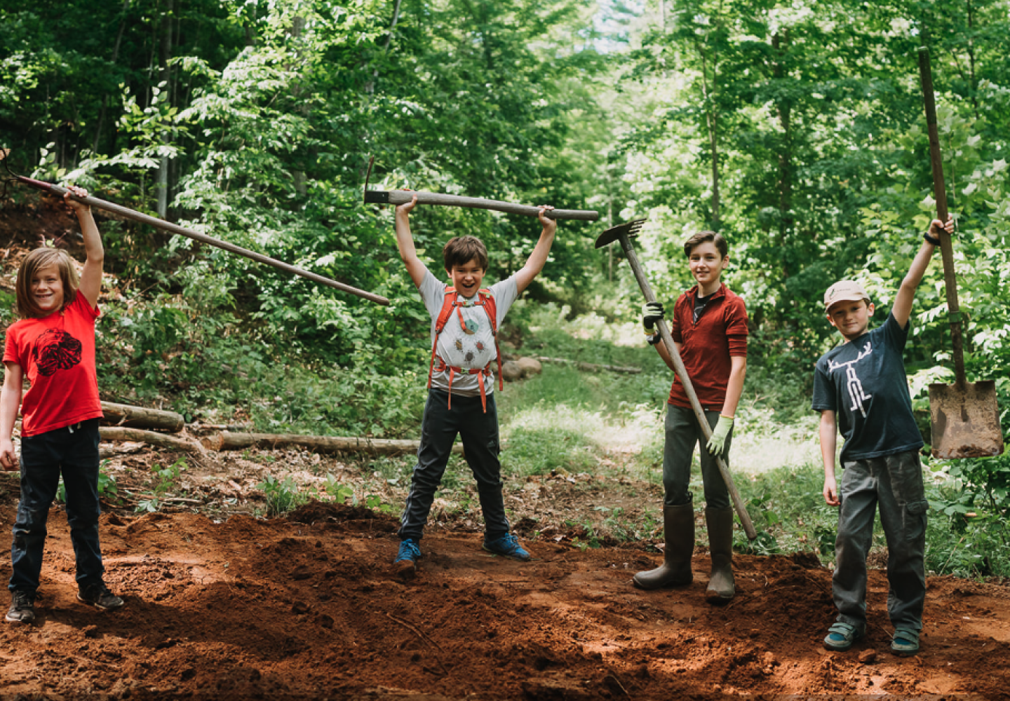 Young BETA volunteers dig last summer at the new East Branch network. Photo BETA/Due West Photography