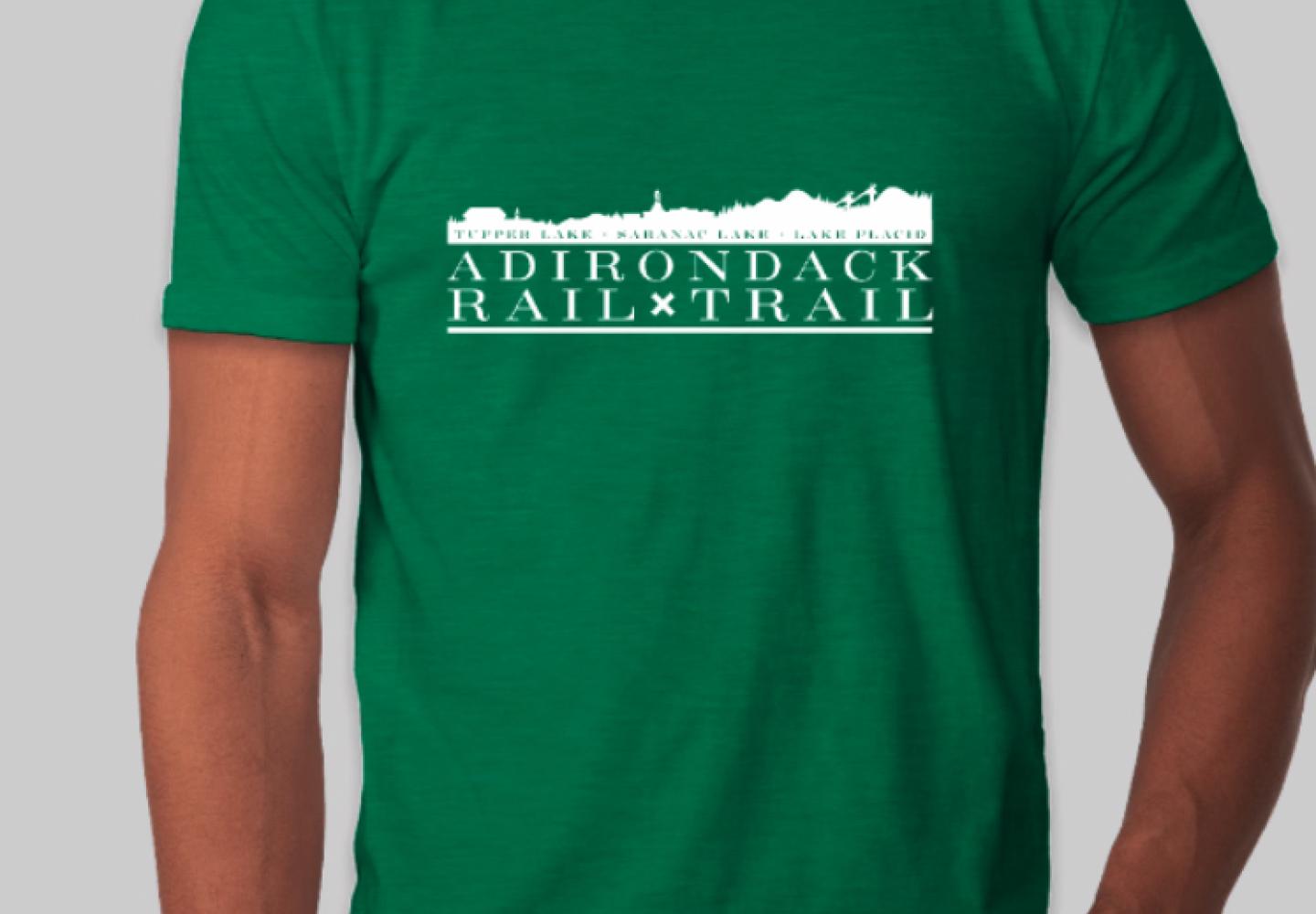 Sales of the Adirondack Rail Trail t-shirt supports youth cycling in the Adirondacks.