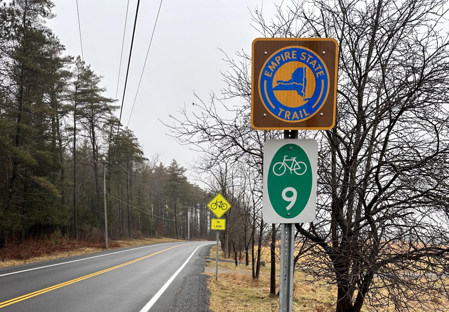 Signs mark the entire stretch of the Empire State Trail