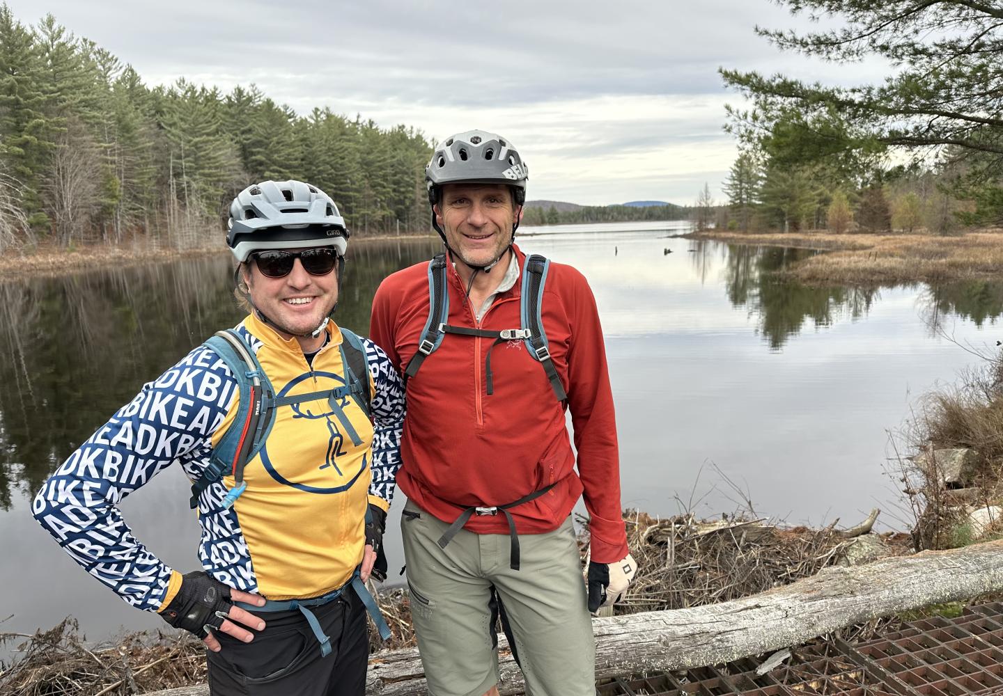 Doug Haney (left) and Leigh Walrath in the Massawepie Loop.