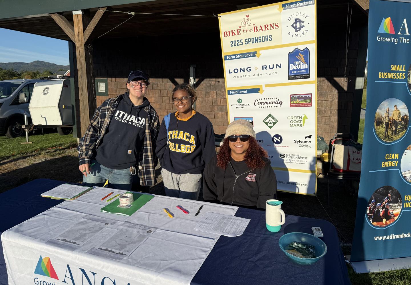Volunteers for the Adirondack North Country Association welcome guests to Bike the Barns