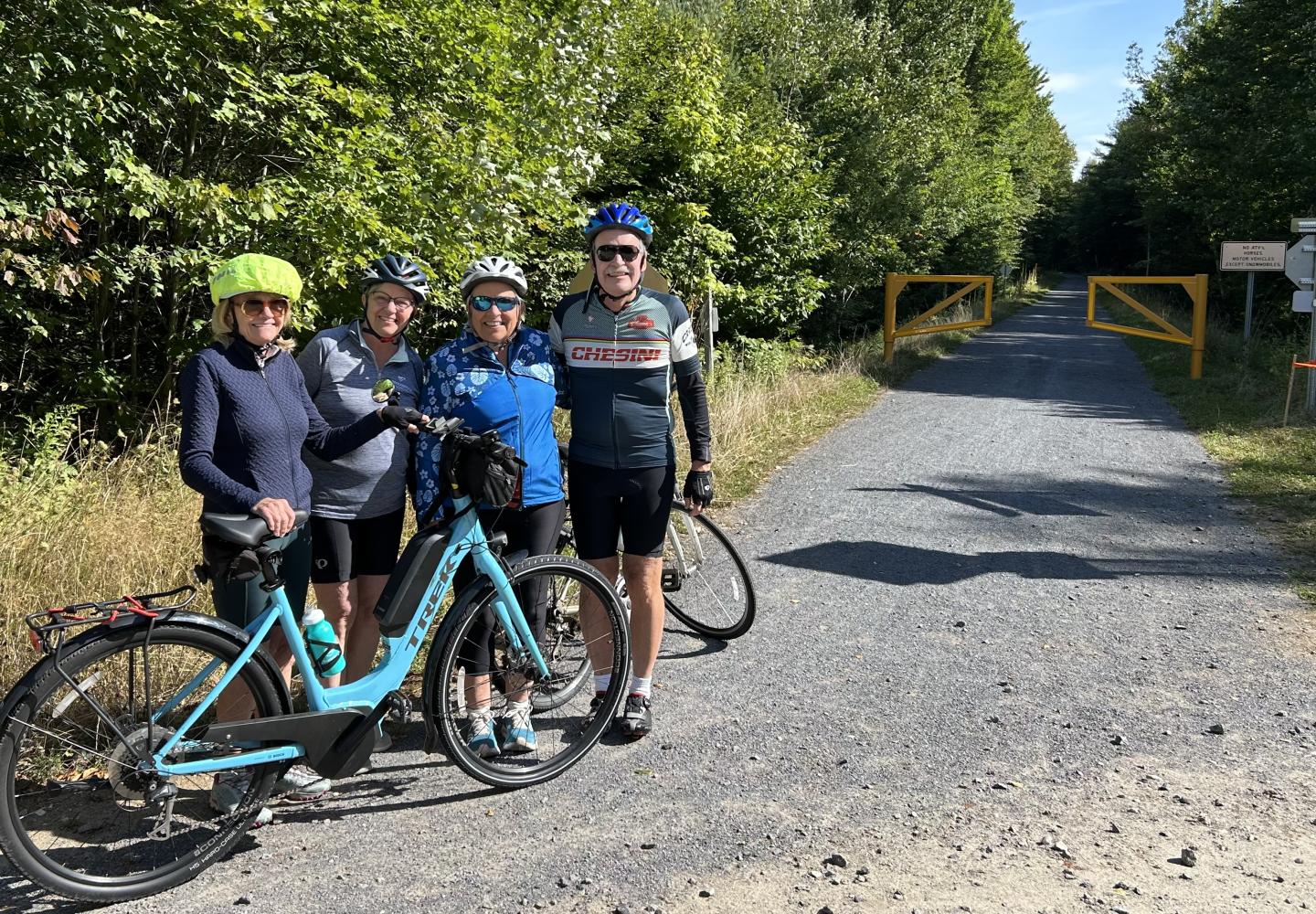 Cyclists enjoy the Adirondack Rail Trail