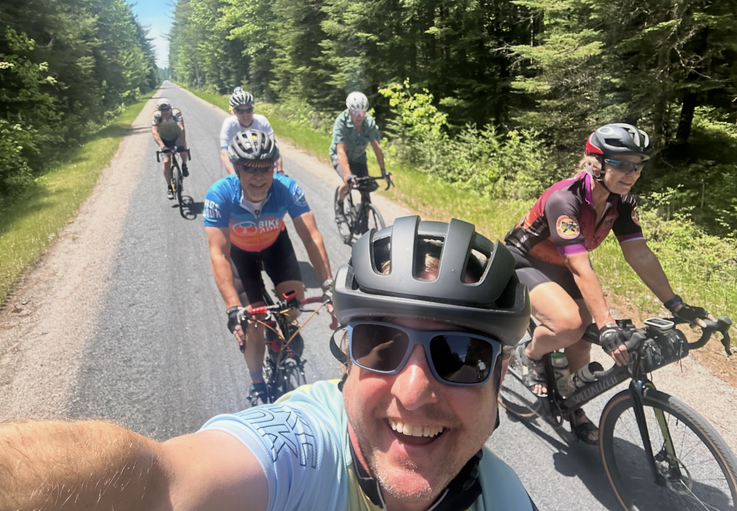 Doug Haney enjoying a ride with the Mohawk Hudson Bike Club on the Adirondack Rail Trail