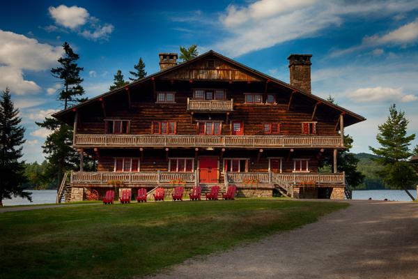 The stunning Great Camp Sagamore main lodge.
