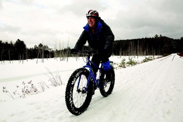 John Dimon fat bikes on the Adirondack Rail Trail