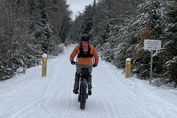 The Adirondack Rail Trail is open for fat biking