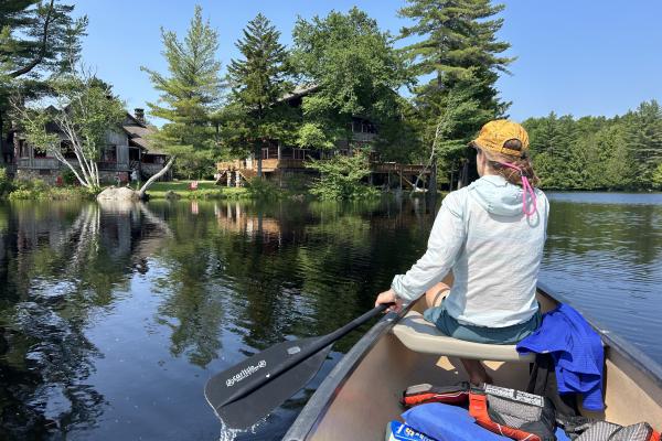 The serene waters of Sagamore Lake.