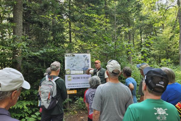 Checking out the extensive network of trails at the Paul Smith's VIC.