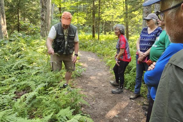 Learning about Adirondack flora and fauna at the Paul Smith's VIC.