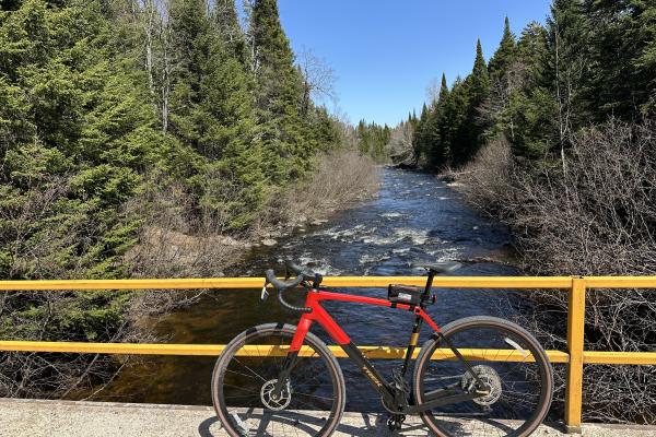 Exploring the North Branch of the Saranac River by gravel bike in the Adirondacks