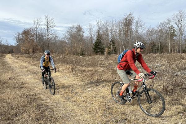 Cyclists explore the remote Massawepie backroads