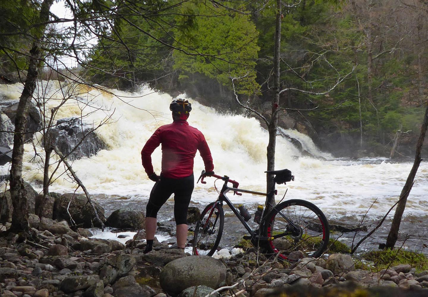 Who doesn't like a good waterfall view along their ride?