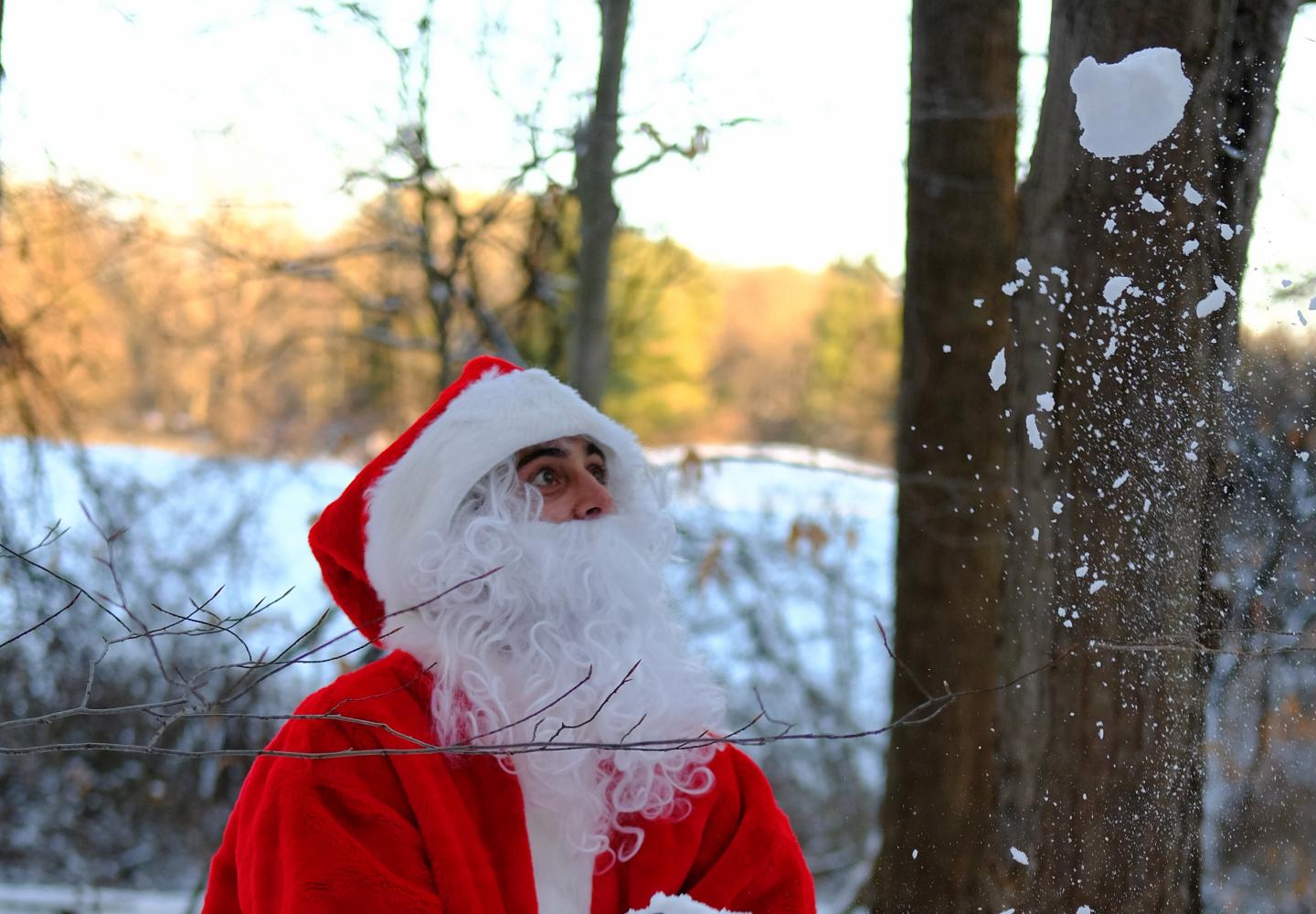 Santa hits up some single track.