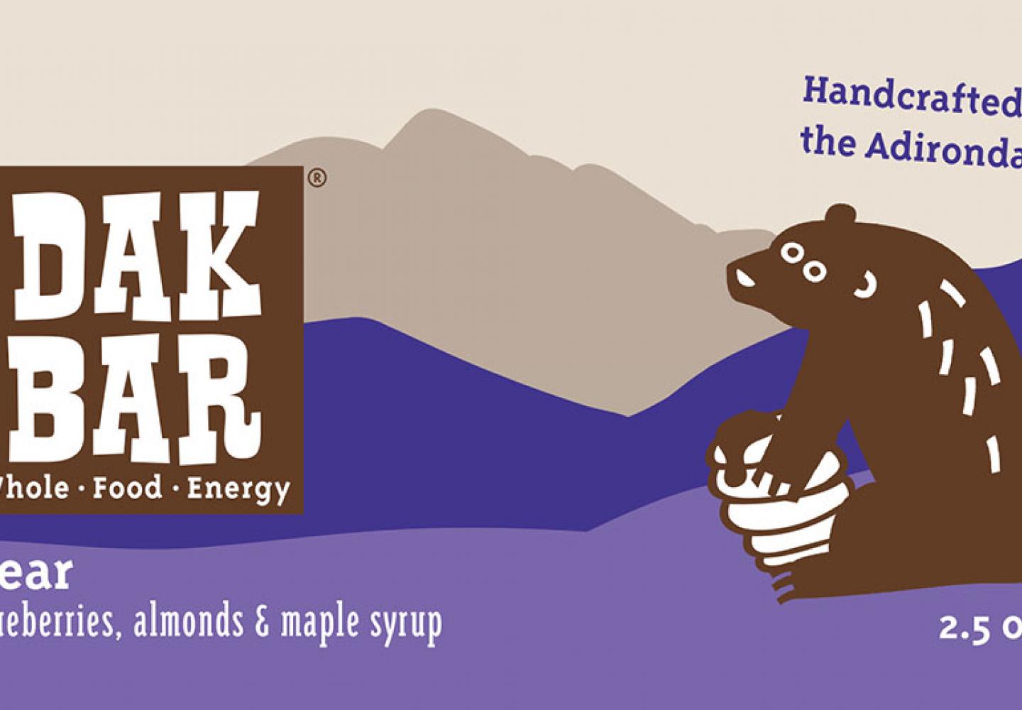 Bear bars feature blueberries, almonds and maple syrup