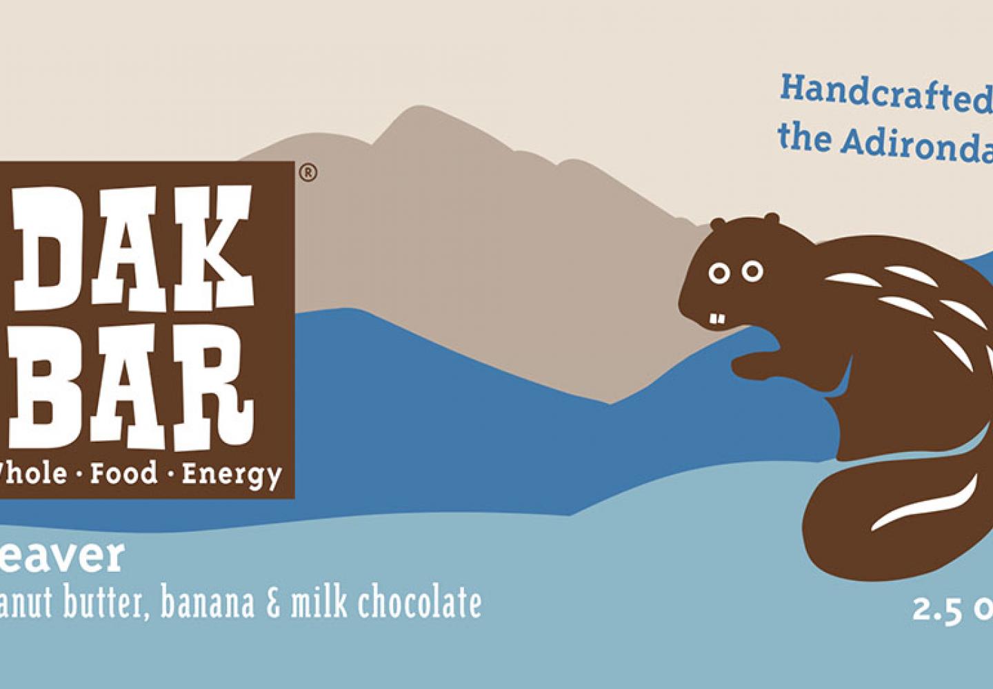 Beaver bars are made of peanut butter, banana and milk chocolate