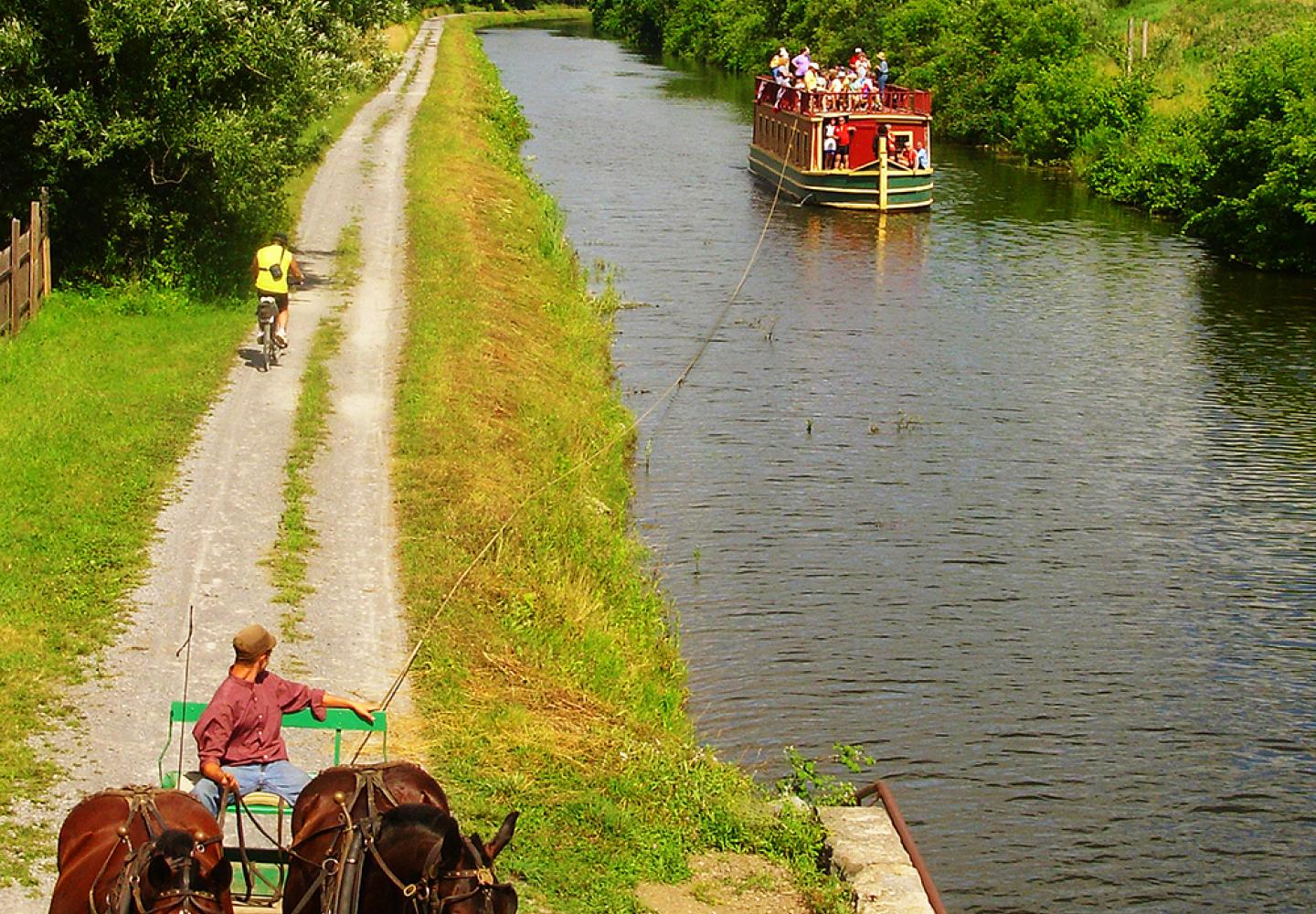 Bike Friendly New York canal barge