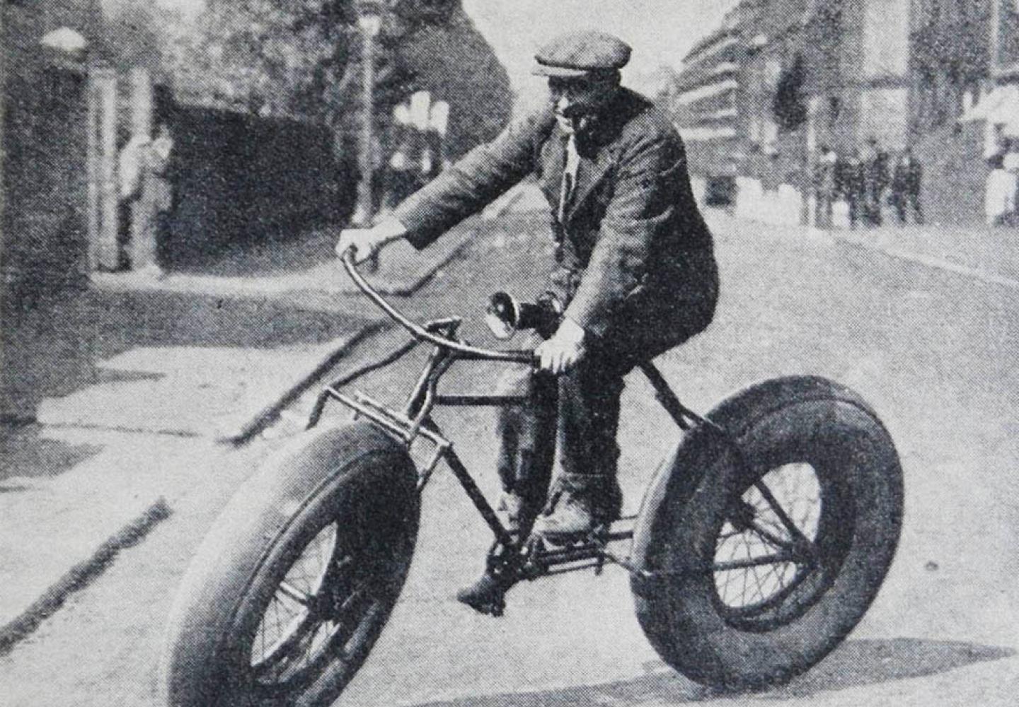 Kicking it old school fat tire