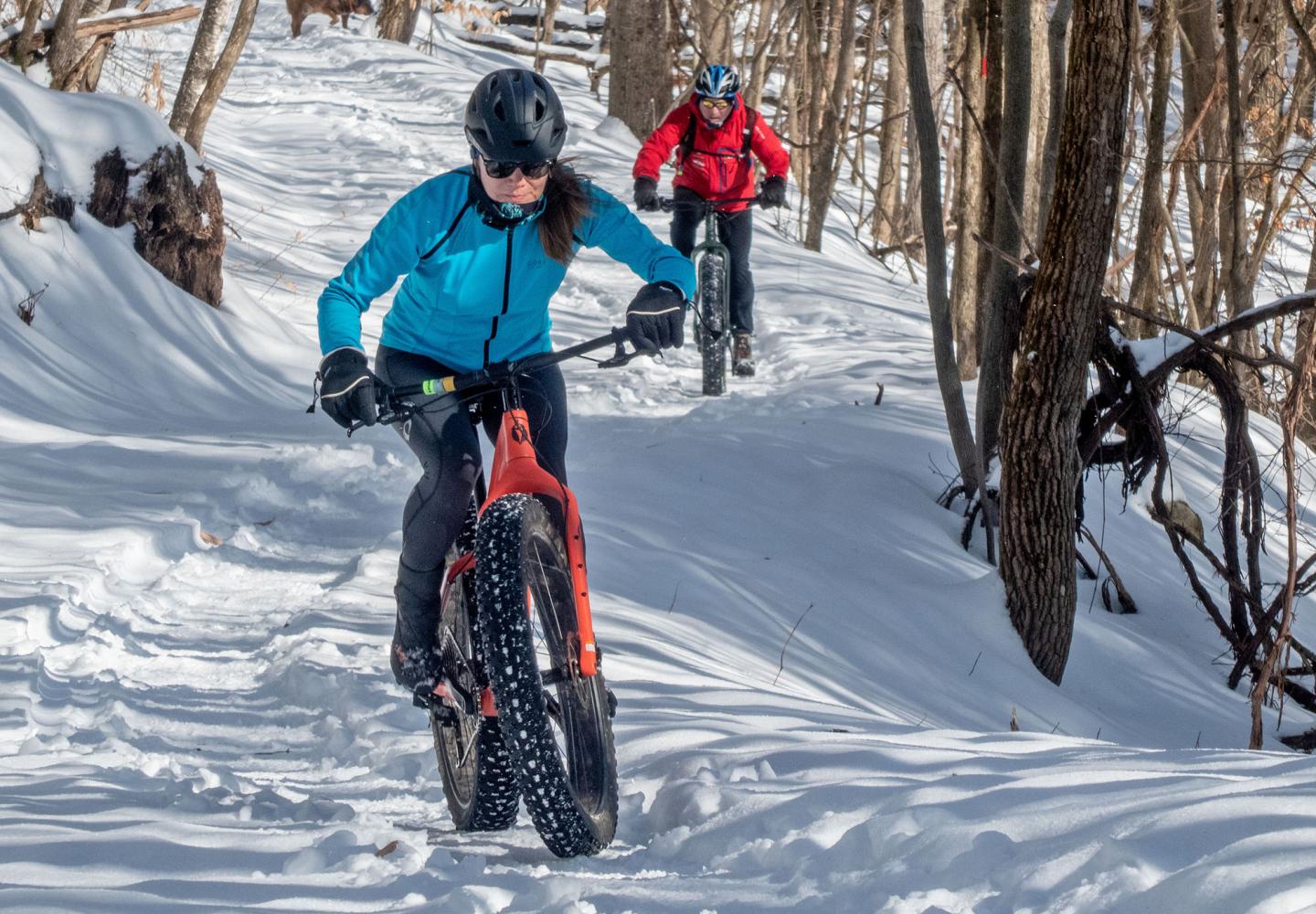 Rolling through the woods with big treads