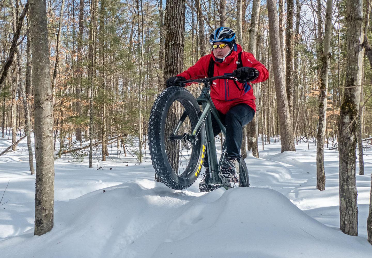 Up and over on a fat bike is super smooth