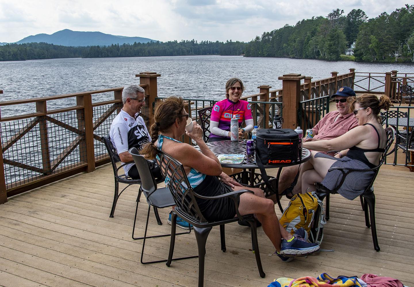 Breakfast, lunch and dinner on the deck with this view. 
