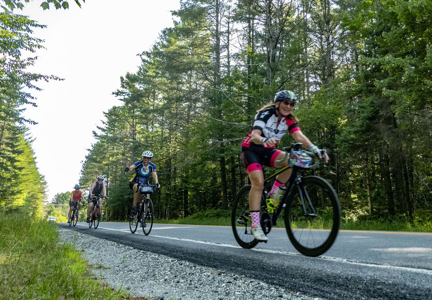 Nothing like fresh pavement on the Weekender at Paul Smith's College.