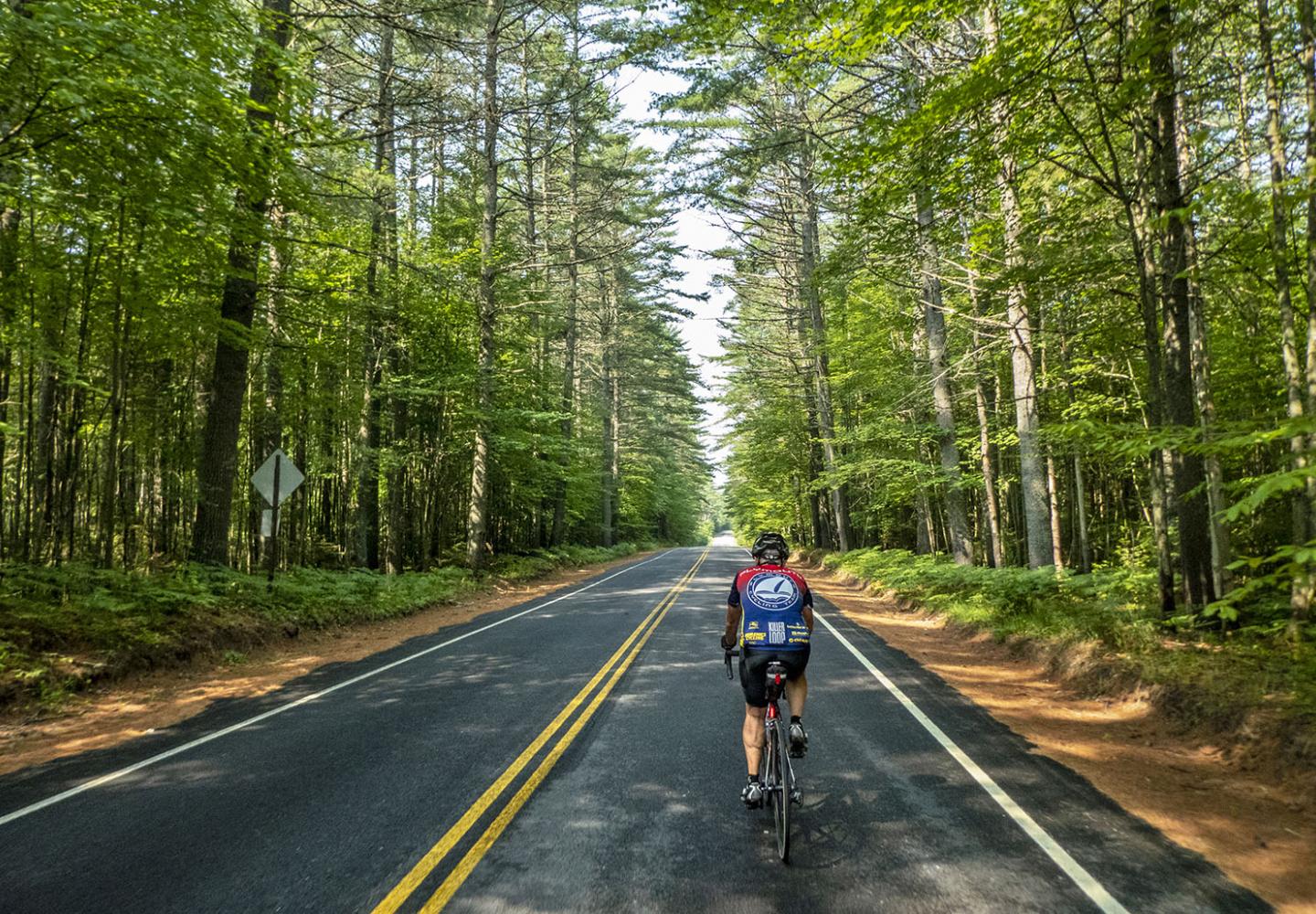 Low traffic backroads and fresh pavement during the Weekender at Paul Smith's College.