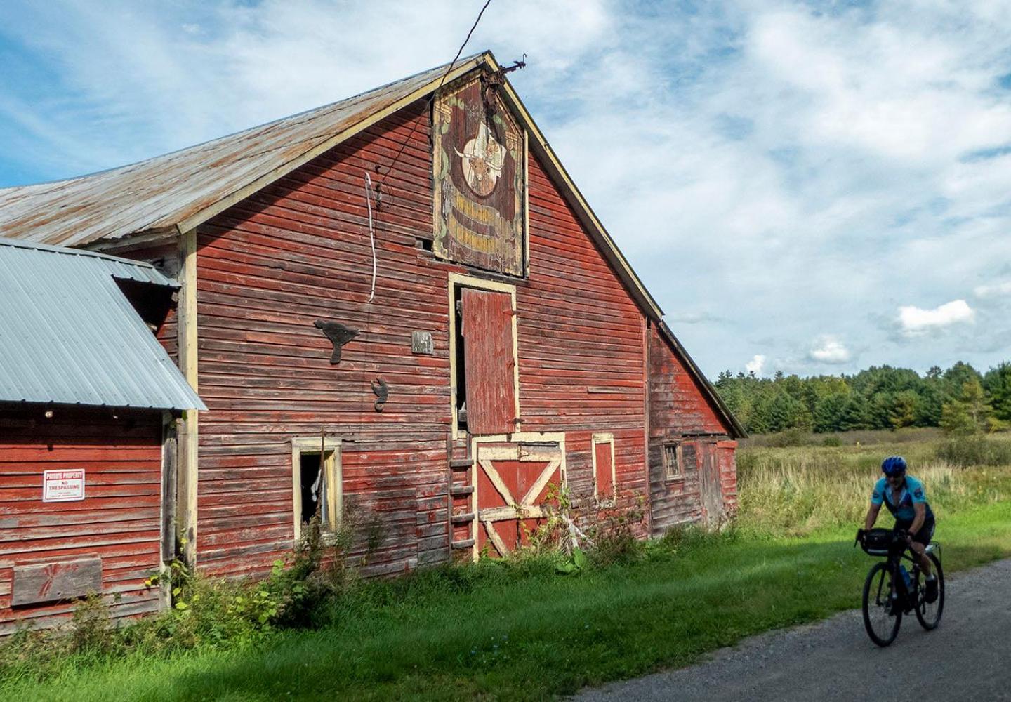 One of many old barns along the route. 