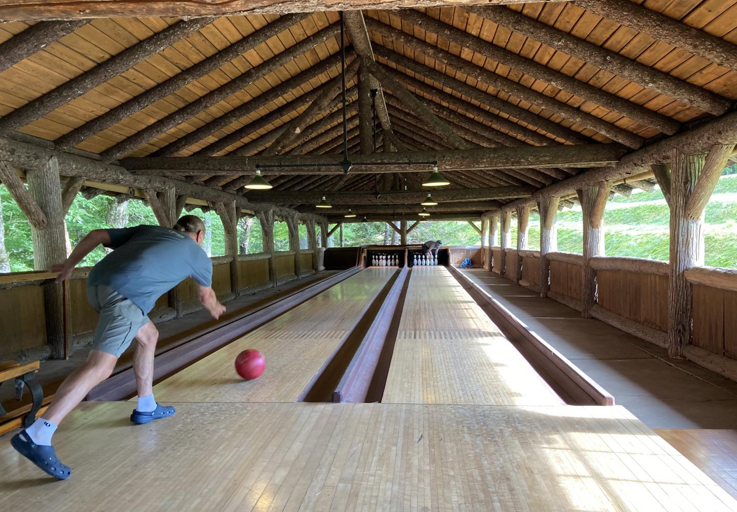 Of course you can bowl on an open air lane built in the 1800's when you join a Great Camp Sagamore Expereince.