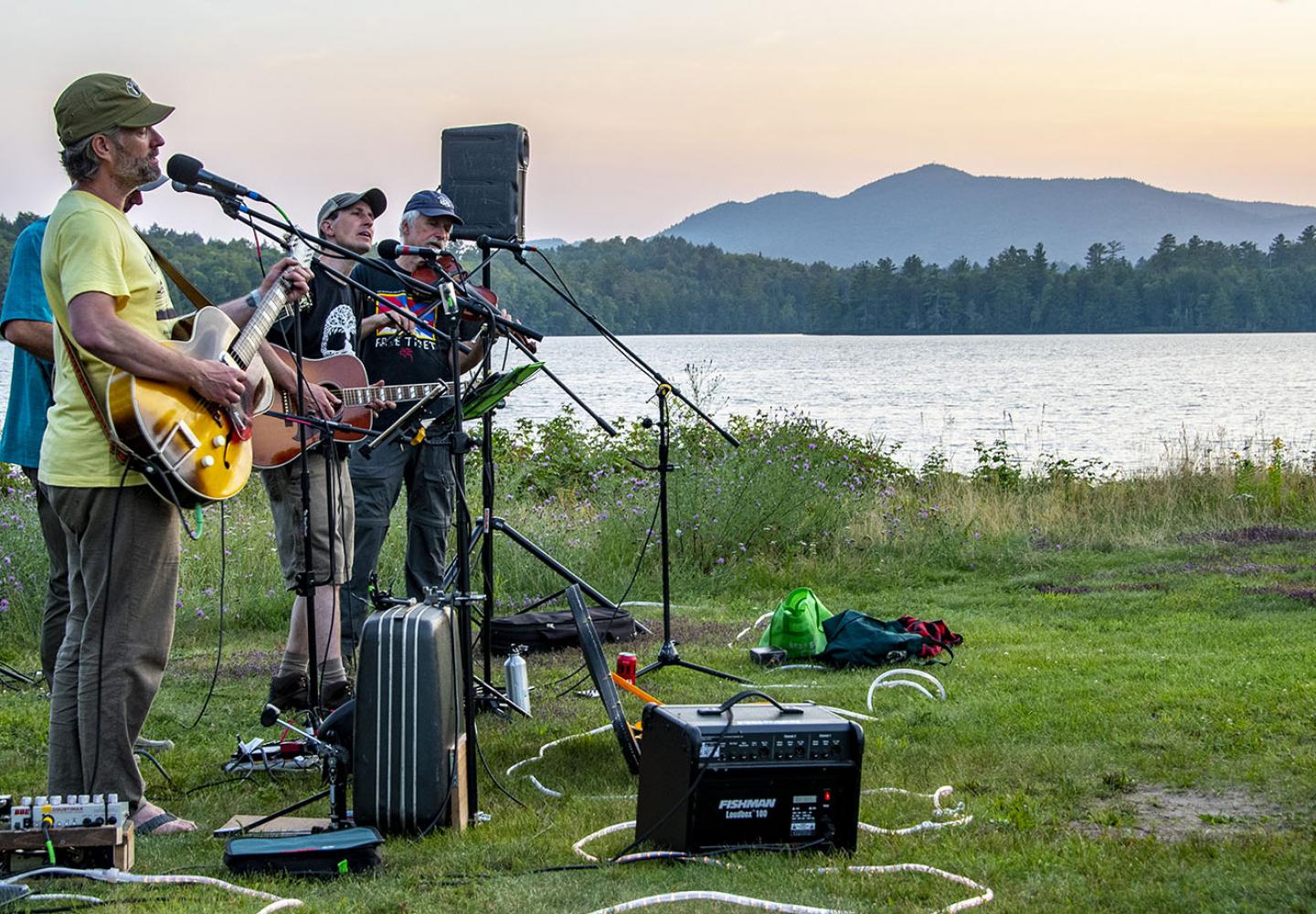 Live music lakeside with a bonfire? It happens (with smore's) during the Weekender at Paul Smith's College.