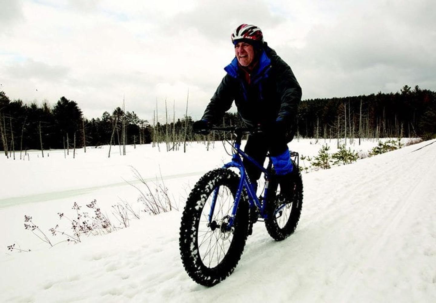 John Dimon fat bikes on the Adirondack Rail Trail