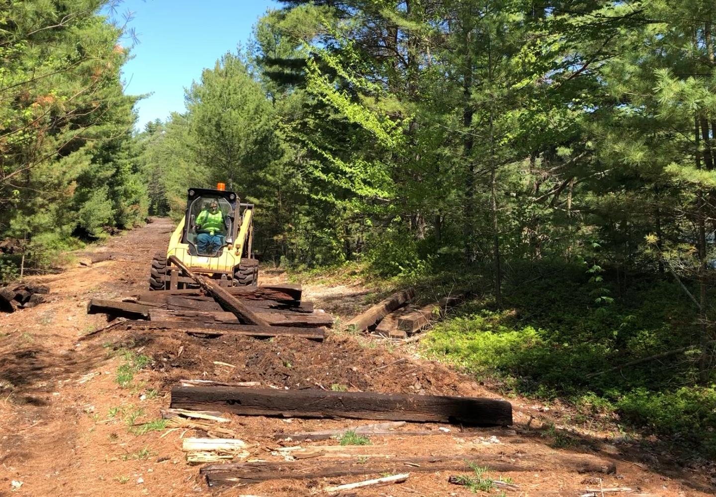 Adirondack Rail Trail tie removal