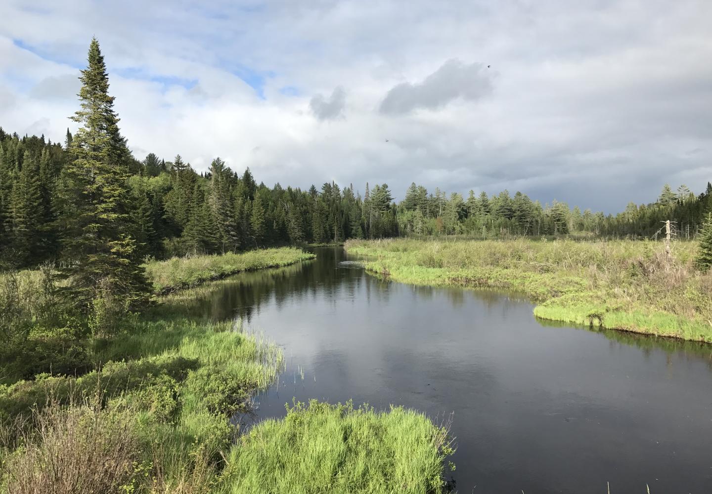 Cyclists riding north from Long Lake to Tupper Lake on Route 30 will cross Big Brook.