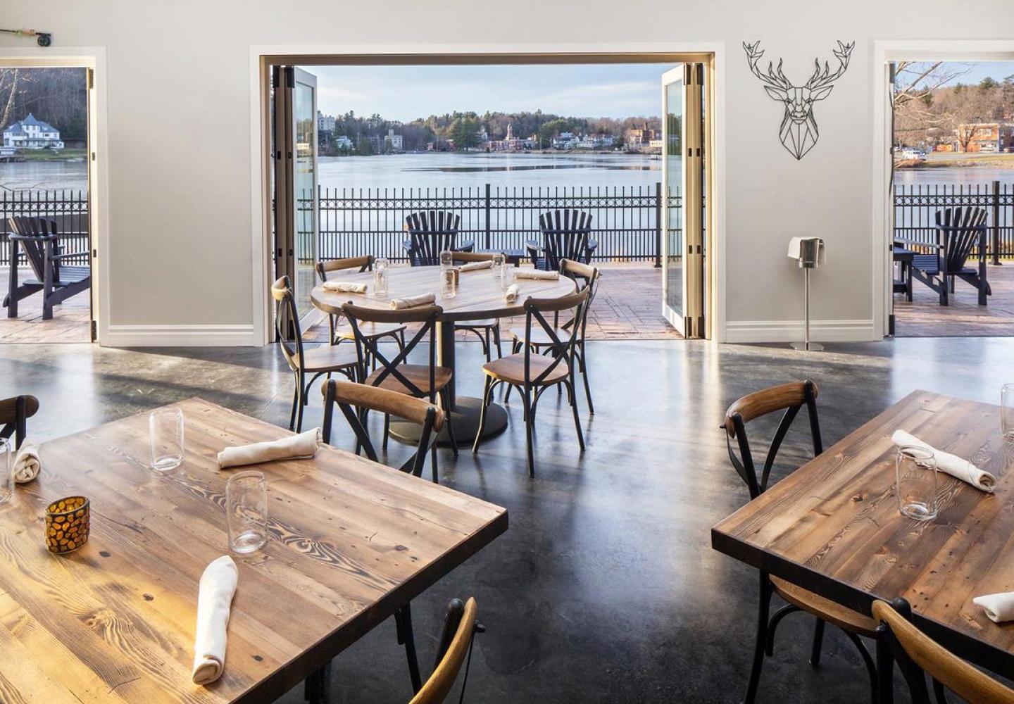 A fabulous dining experience with a view to match at the Saranac Waterfront Lodge