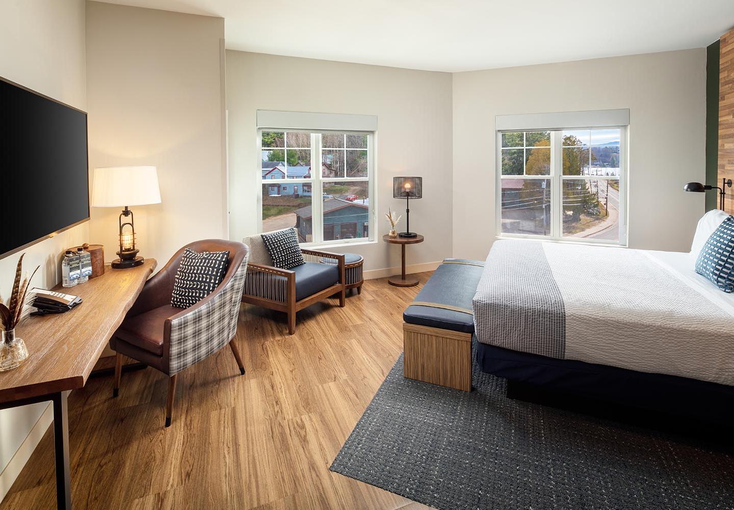 Looking for a suite experience, the Saranac Waterfront Lodge has it