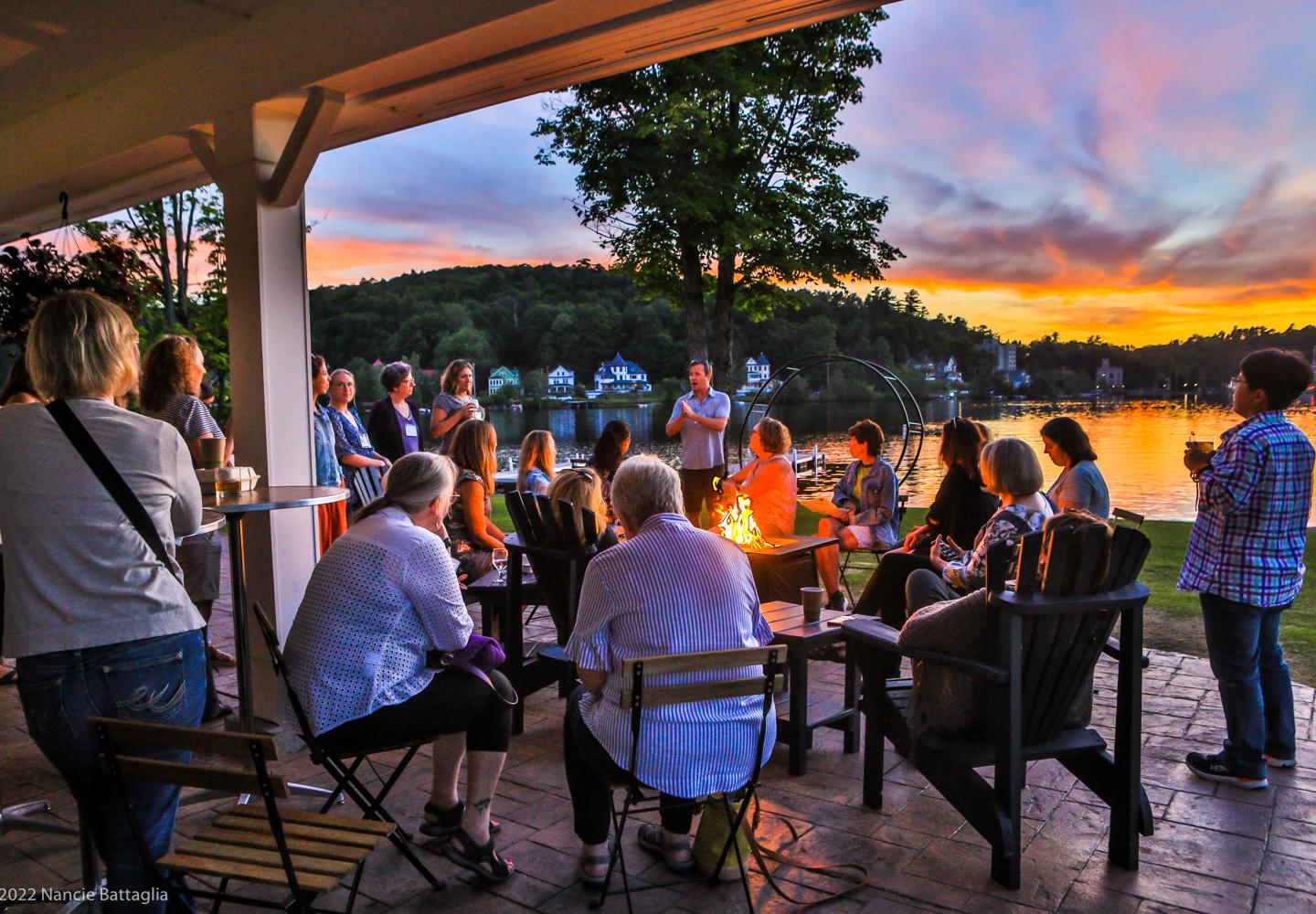 Saranac Waterfront Lodge Campfire