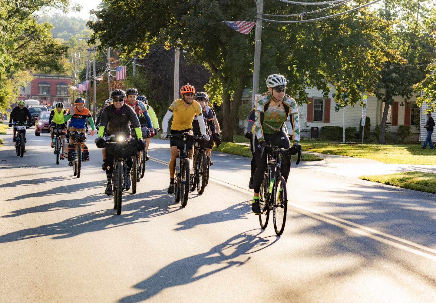 Riders set out on the TATR. 