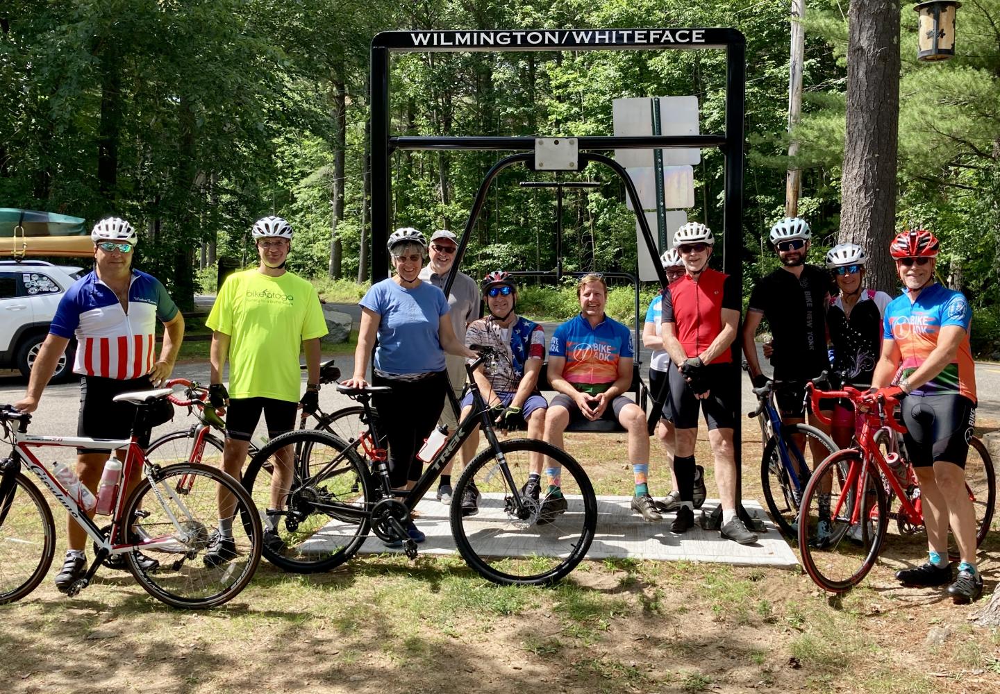 The Tailgater crew gathers at Lake Everest for a group photo before a very fun 20-mile ride. 