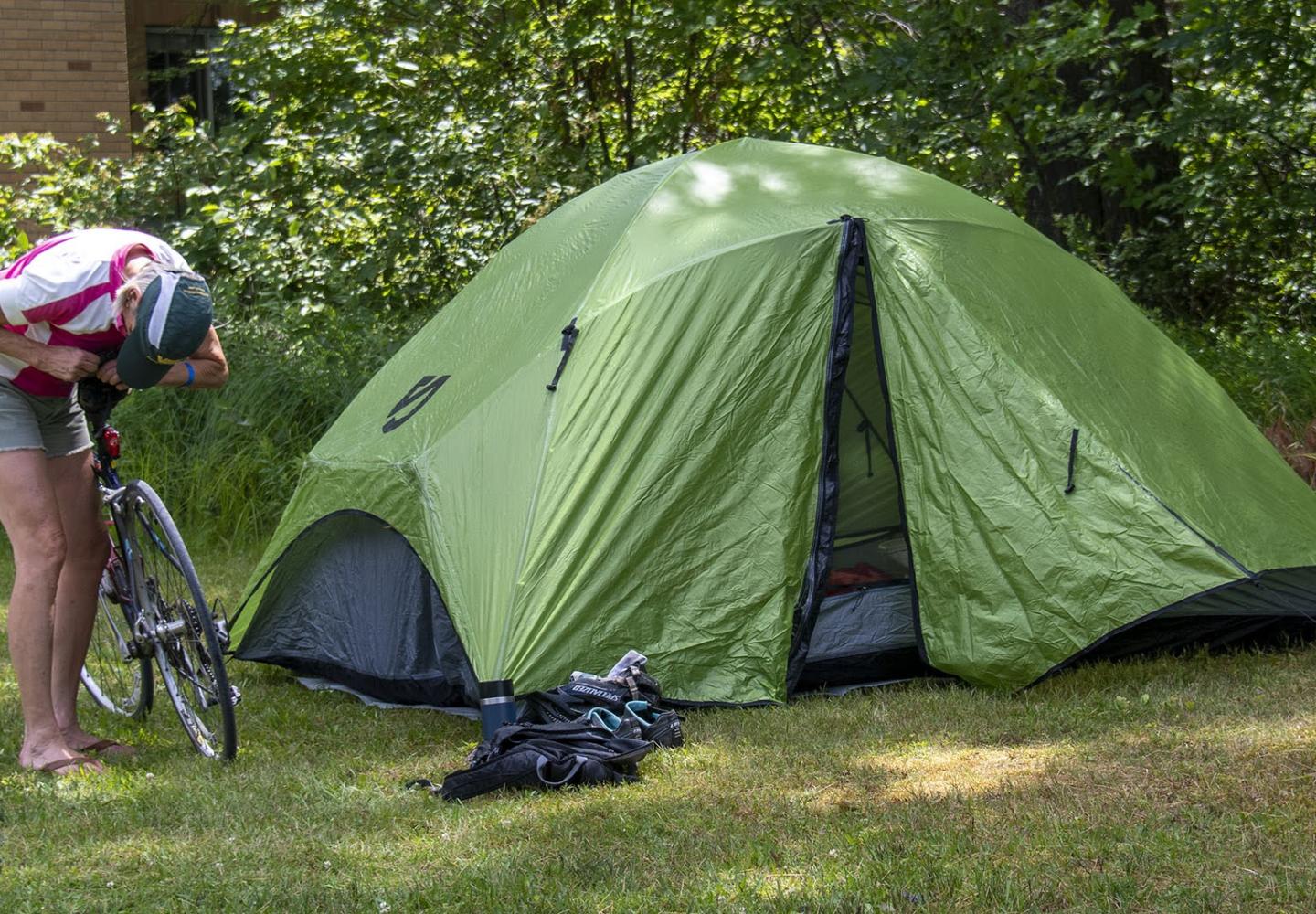 A first time for the Weekender: Camping as a lodging option.