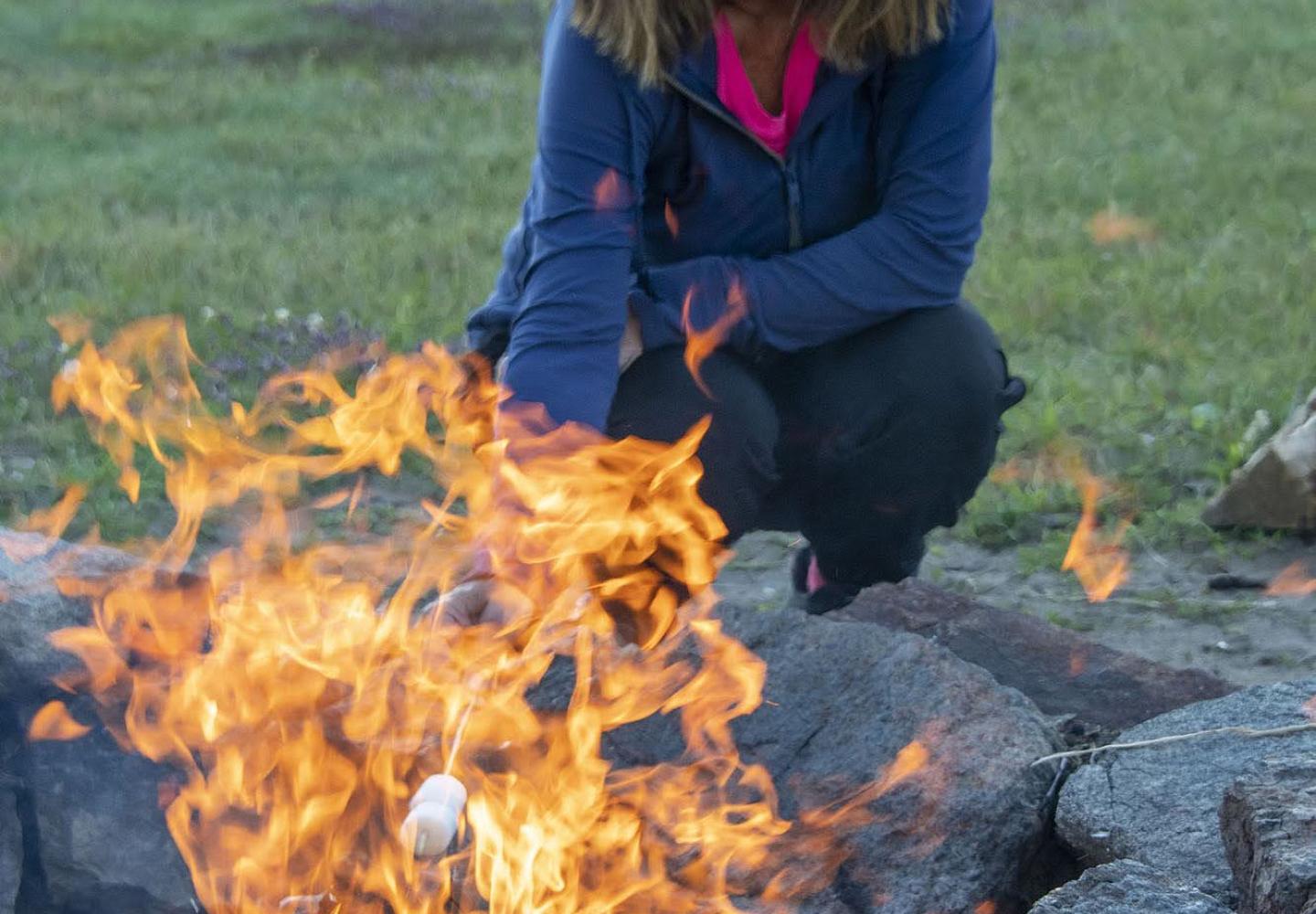 OK, live music, a campfire and s'mores closes out a perfect opening day. 