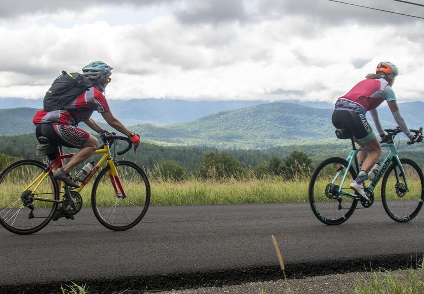 Even low clouds couldn't spoil a roll on Norman Ridge to kick off Day 2. The fresh pavement helped too. 