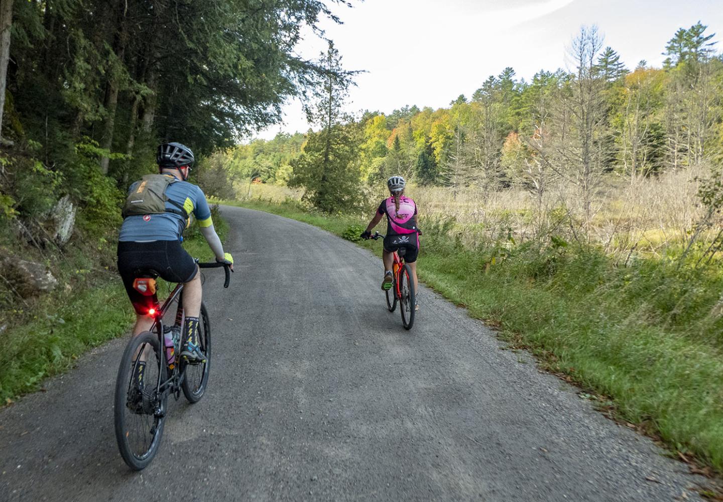 Riders enjoy the incredible gravel during the Handlebarley Fall Gravel Tour.