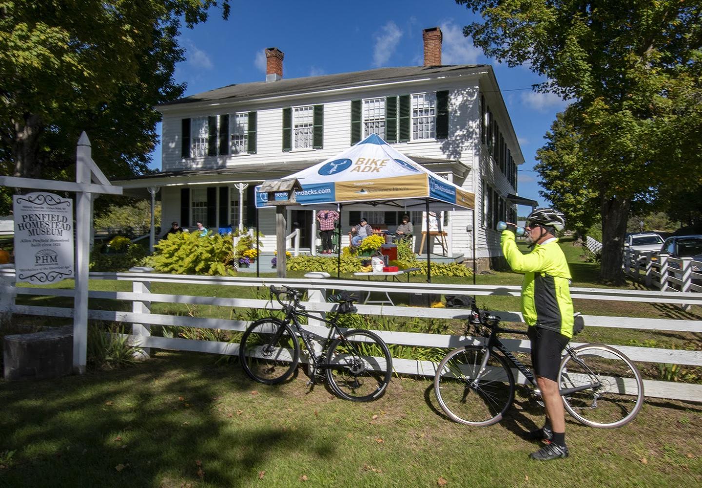 The Penfield Homestead Museum is a must see when not on a bike tour. But it's just as sweet when it is. 