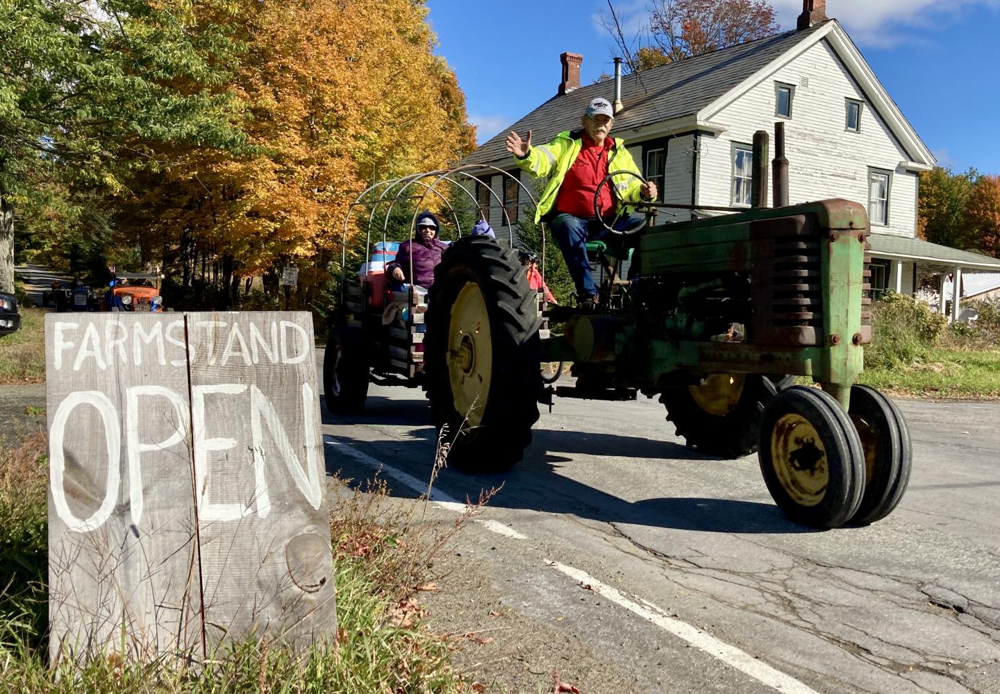 And of course there was a tractor parade on the route. 