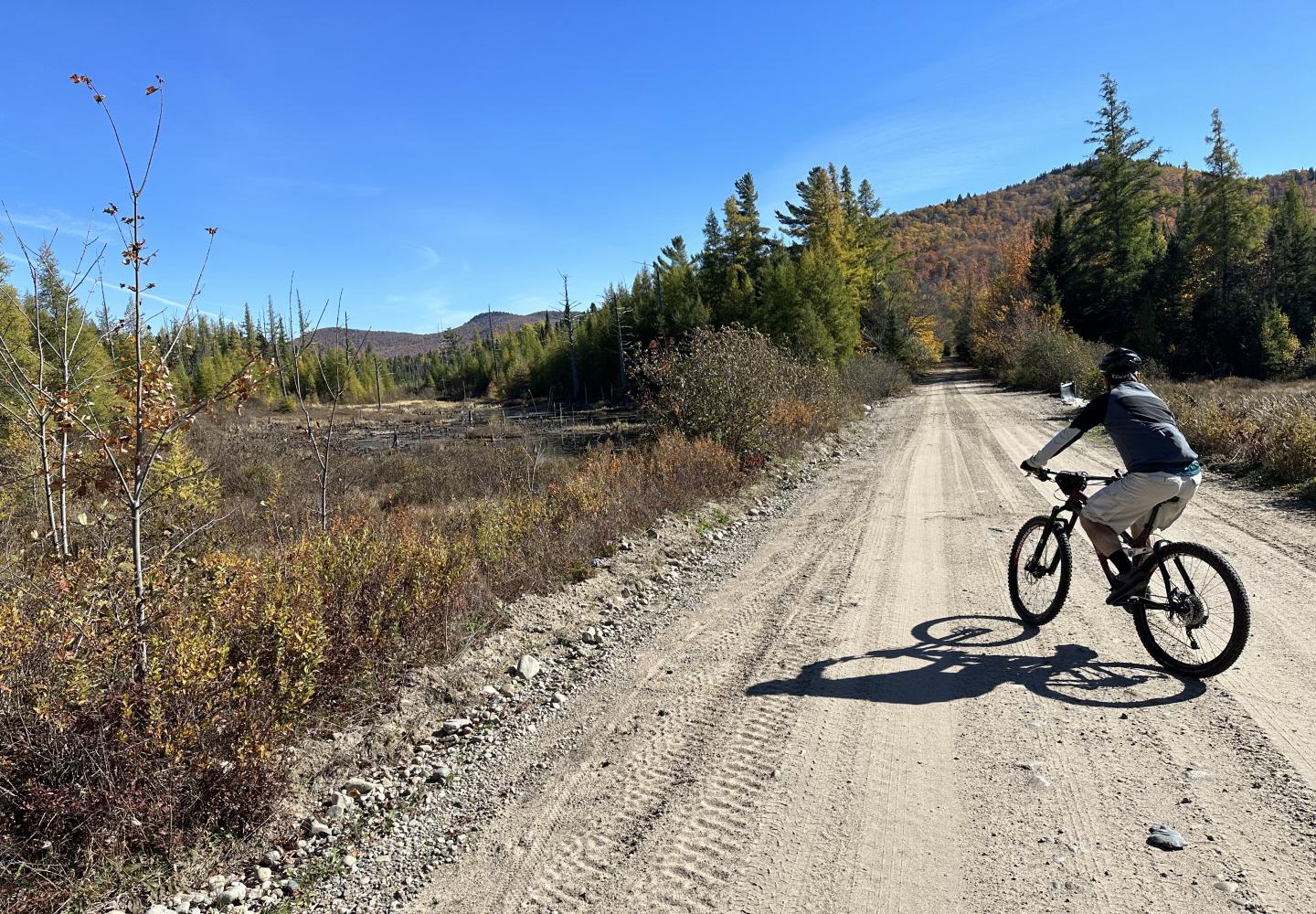 Tim Peartree begins a 17-mile ride in the Sable Highlands.