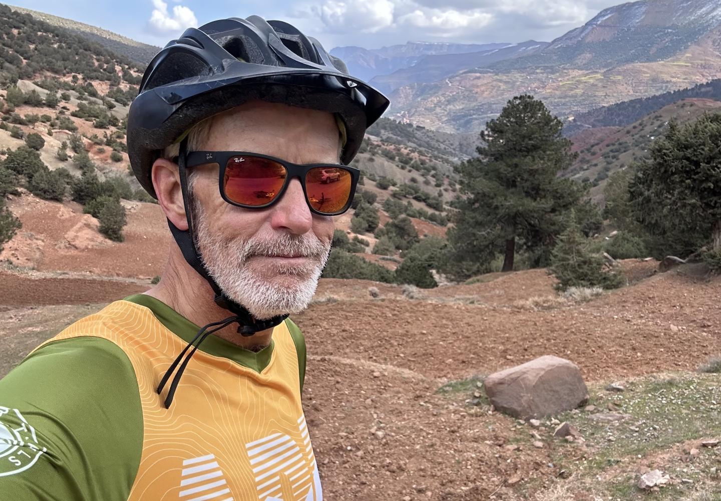 Andy Williams rocks his BikeADK jersey while leading a photo workshop in Morocco.