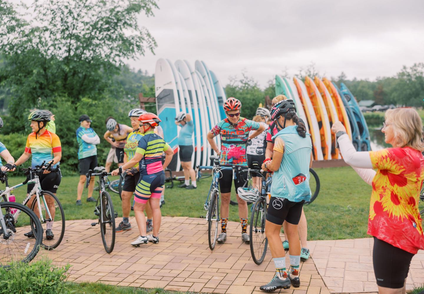 See those paddle boards. Yes, you could use them after the ride. 