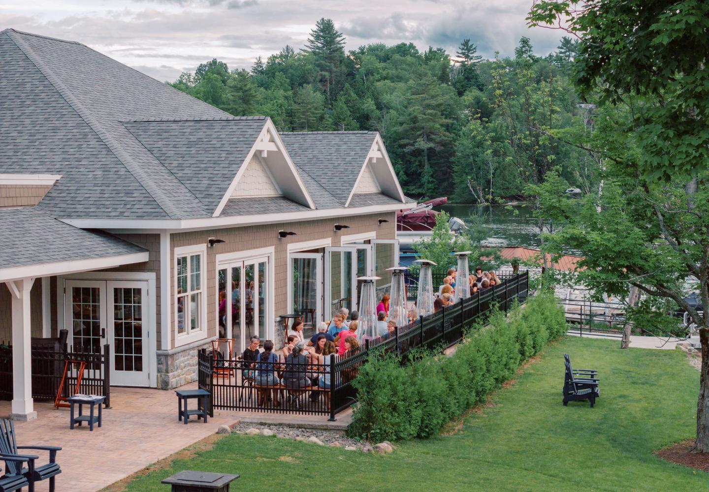 Dinner on the patio is a welcome way to start a weekend. 