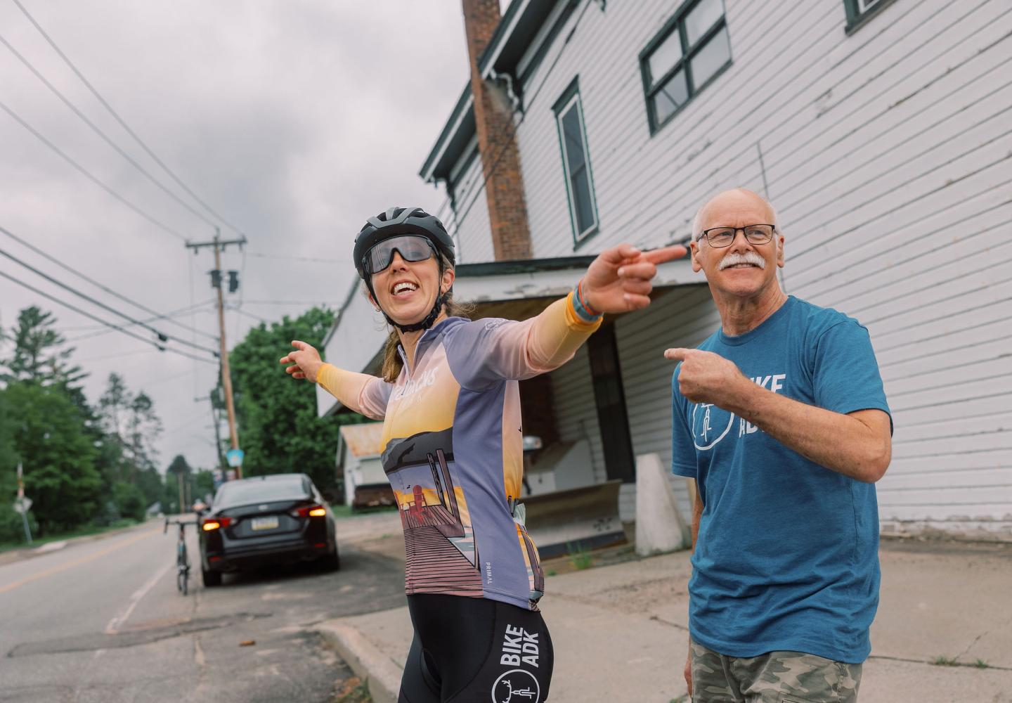 July 2023 - Julianne & Mike directing "traffic" during the Adirondack Women's Weekend.