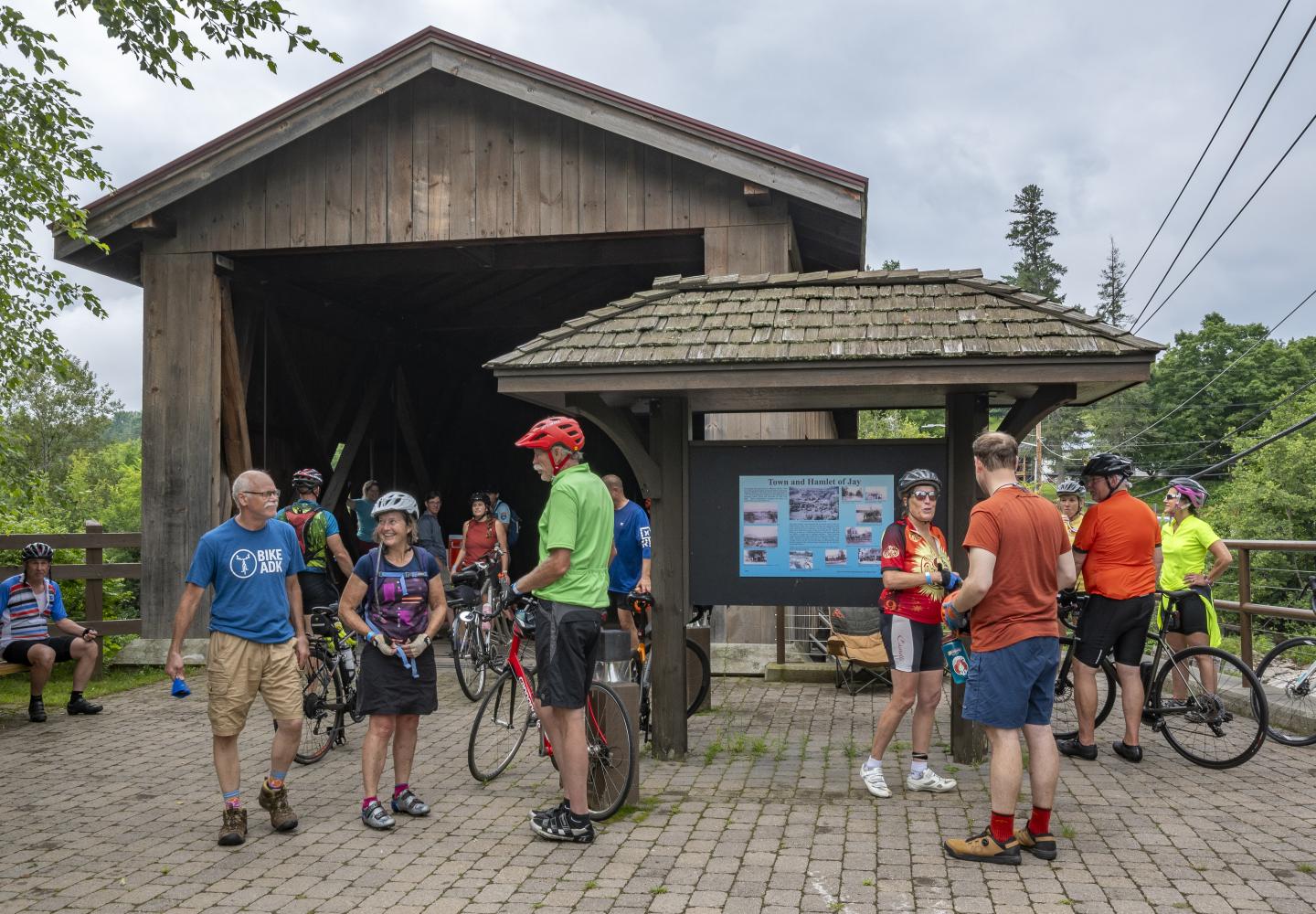 When you have the opportunity to host a rest stop at a covered bridge, you do it. 